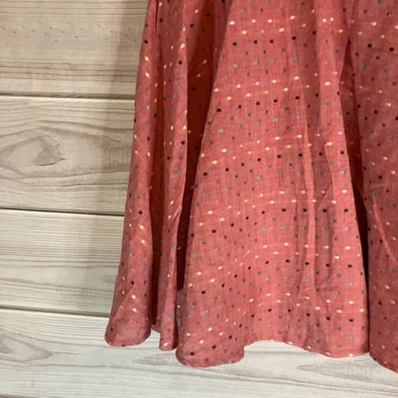 Modcloth Pink Multi Color Polka Dot A-line Circle Midi Skirt - Picture 3 of 8